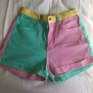 *SOLD***RARE* American Apparel Colorblock Shorts